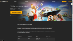 Casinocruise Neukundenbonus