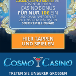 Cosmo Casino Mobile Willkommensbonus Thumbnail