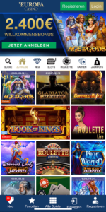 Europa Casino Mobile Startseite